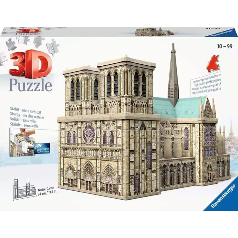 Ravensburger 3D Puzzle Notre-Dame de Paris, 324 pcs, 10+