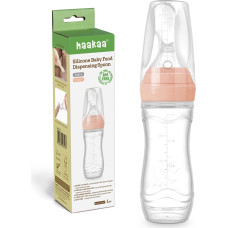 Haakaa Haaka Silikona bērnu pārtikas dozē&scaron;anas karote - Peach
