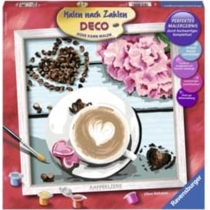 Ravensburger Paint by Numbers &ndash; Coffee Love (Kaffeeliebe)
