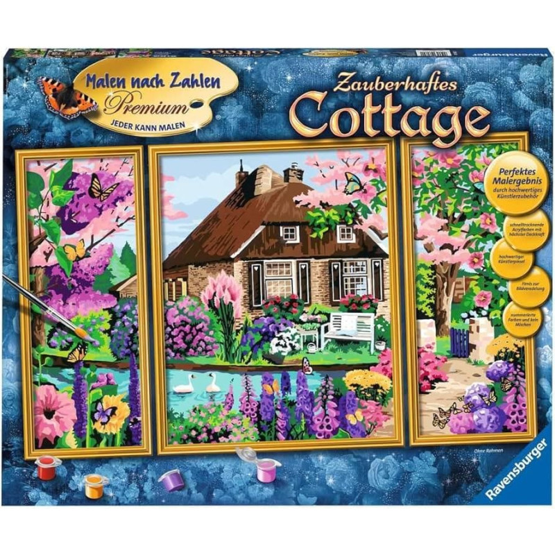 Ravensburger Paint by Numbers &ndash; Enchanted Cottage (Zauberhaftes Cottage)