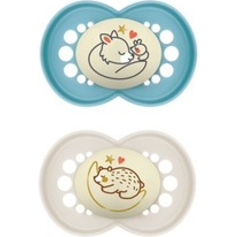 Mam Baby 0929 PACIFIER ORIGINAL NIGHT 16+ PLANET LOVE BOY