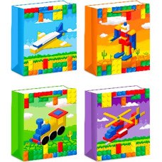 TORBA NA PREZENTY KLOCKI POJAZDY M