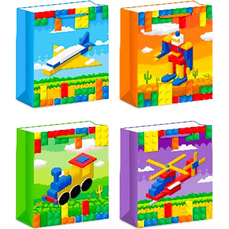 TORBA NA PREZENTY KLOCKI POJAZDY M