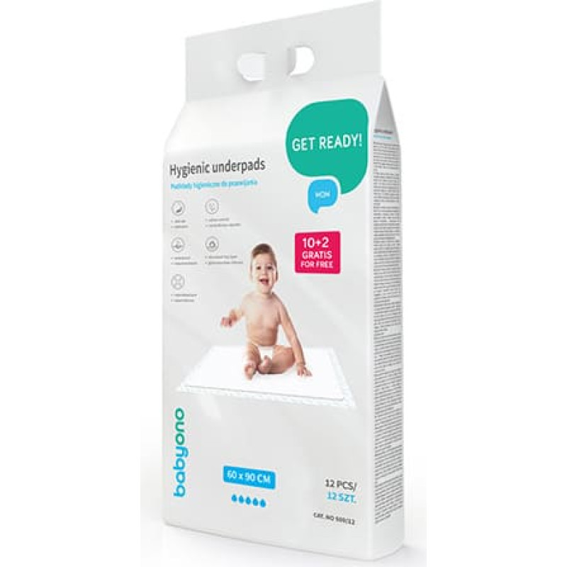 Babyono 509/12 CHANGING SHEET 60X90 + 2 PIECES FREE