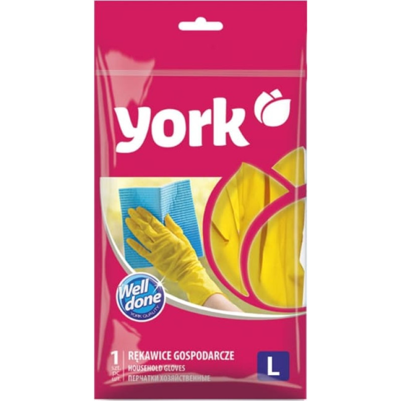 York Gumijas cimdi L