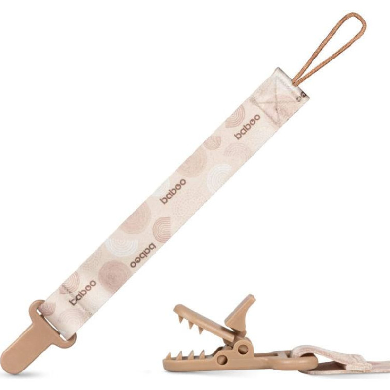 Baboo Textile pacifier holder Au Naturale, 0+ months