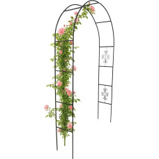 Dārza lapene metāla arkas turētājs rozēm, ziediem, vīteņaugiem 240cm zaļš