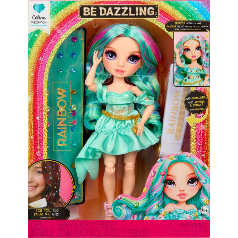Rainbow High Be Dazzling-Celine Turquoise 597827-EUC