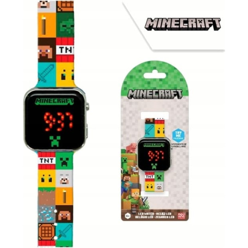 Kids Euroswan - Akcesoria Licencyjne LED WATCHT SPADES MINECRAFT