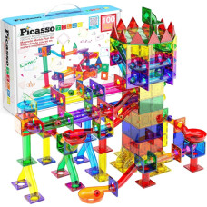 Picasso Tiles Magnētiskais konstruktors Marble Run 100 gab., PTG100