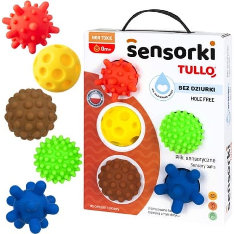 Tullo 800 Piłeczki sensoryczne Sensorki 5 szt. bez dziurki