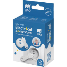 SIPO child safety electrical outlet cover set 12 pcs white SBS-C10