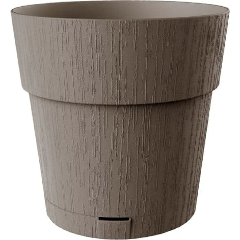 Stefanplast Puķu pods ar paliktni Ethica &Oslash;30x29cm brūns