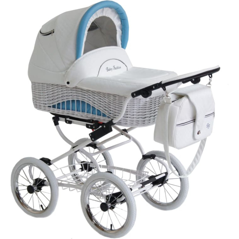 Baby Fashion SCARLETT Universal stroller 3in1, BW-3 White-Blue