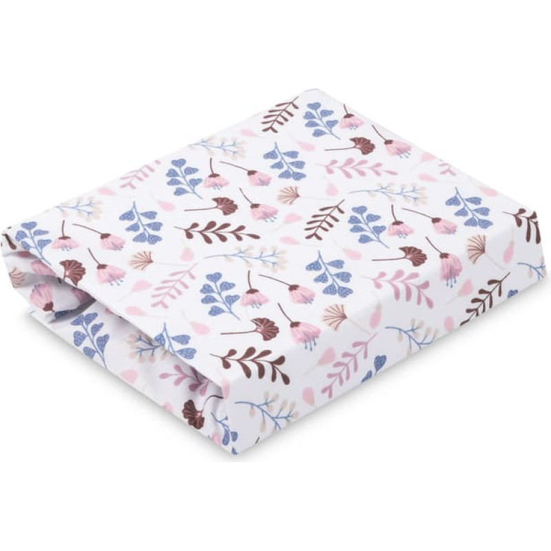 Sensillo PRINTED BEDSHEET COTTON TWIGS PINK 60X120