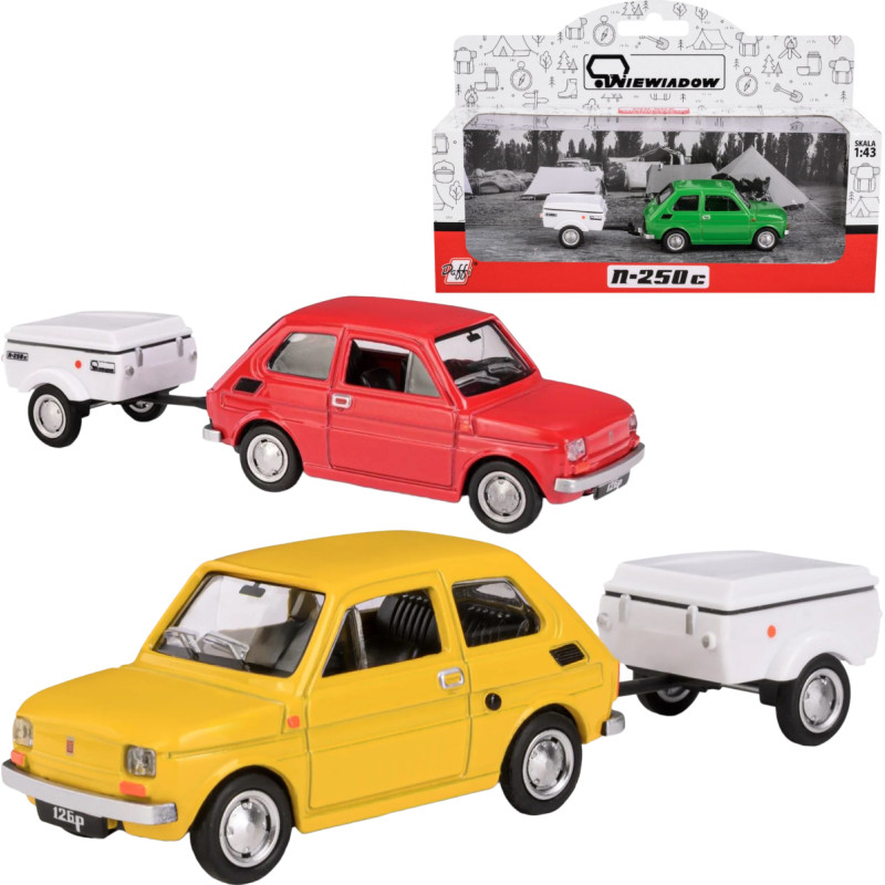 FIAT 126P PRZYCZEPA NIEWIADÓW MAŁA 1:43