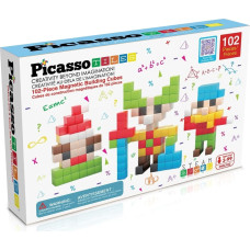Picasso Tiles Magnētiskais konstruktors magnētiskie kubi 102 detaļas, PMC102