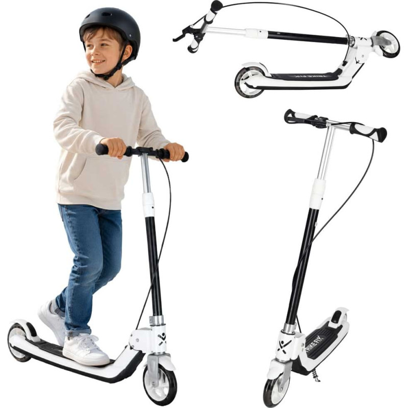 Hulajnoga dla dzieci TRIKE FIX dwukołowa LED składana podwójne hamulce czarna