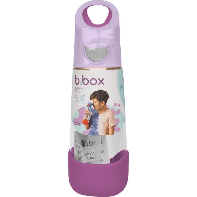 B.box BB001386 Butelka na wodę tritanowa ze słomką 600ml Sugar Plum