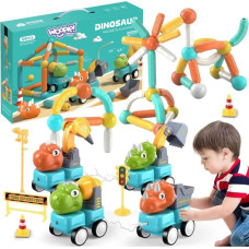 Woopie Klocki Magnetyczne Dinozaury Konstrukcyjne 84 el.