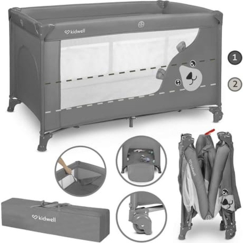 Kidwell Saliekamā gulta BLISSY DUO grey (divstāvu)