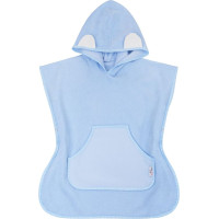 Bocioland hooded baby poncho blue BL183