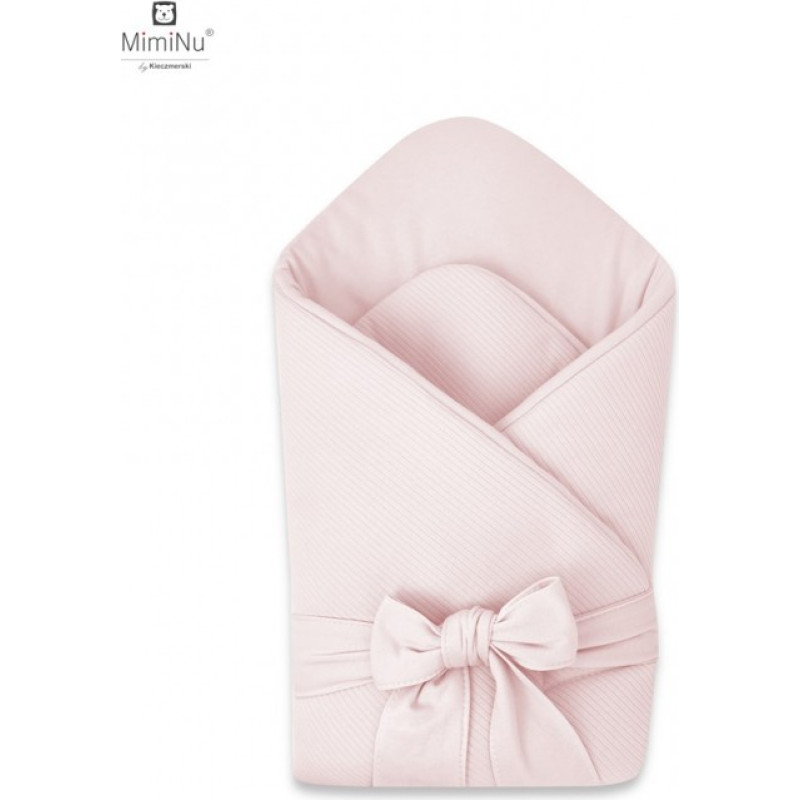 Miminu KIECZMERSKI Naujagimio vystyklas su raišteliais MIMINU SOFT 0–3 mėn., pudros rožinės spalvos