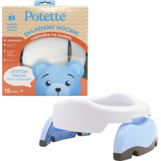 Potette Plus 30229PPWHLBB 2w1 Nocnik dla dziecka i nakładka na toaletę biało-niebieski