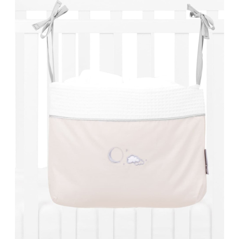 Diaper basket with ties Dream Big Beige