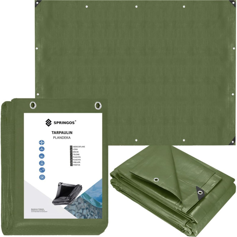 Springos Brezentas Springos GA2128 4x8m 120g/m2