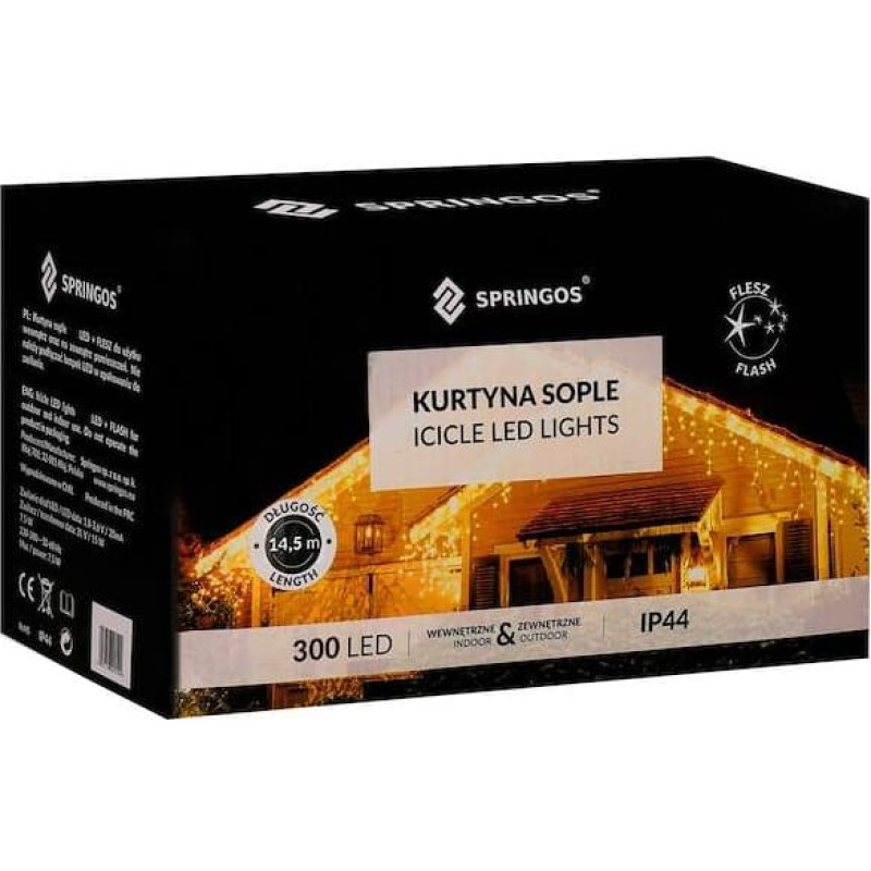 Springos Led užuolaidos Springos CL4037 300 lempos