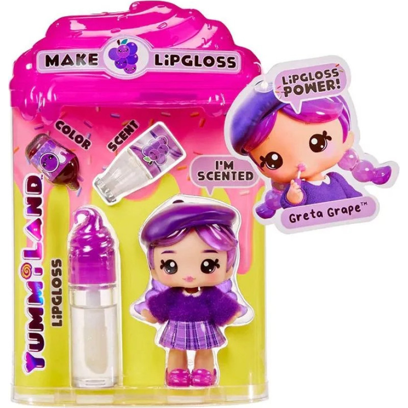 Yummiland 120773EUC Yummiland Lipgloss Doll- Greta Grape