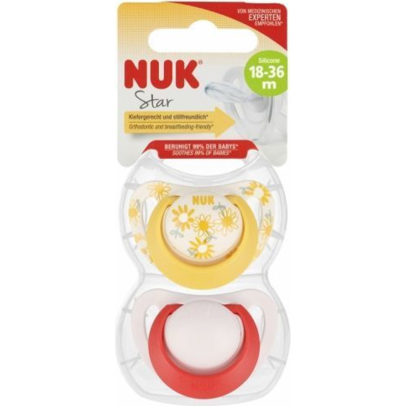 NUK 1926 SM.SIL. STAR FLOW 18-36 2PCS/PUD 541399, 177177