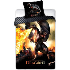 BEDDING SET YOUTH 027 DRAGONS FIRE DRAGON 160X200+70X80 COTTON.YOUTH.