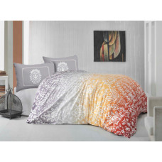 BEDDING SET VALENTINI VIZION ORANGE 160X200+2X70X80 SATIN COTTON