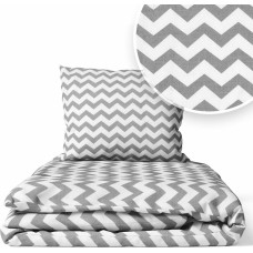 Ankras Cover set - 2 pcs - 120x90, 40x60  - ZIGZAG - GREY