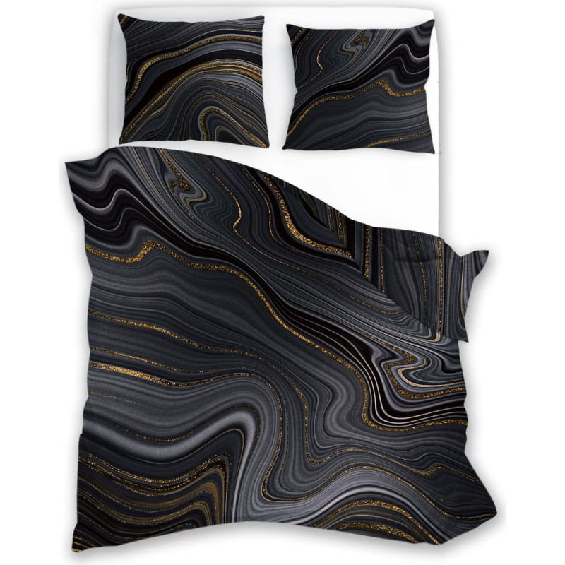 BEDDING SET 140X200+70X90 NOBILE 005 SATYNA BAW.FOTOPRINT