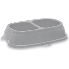 Stefanplast Barības bļoda Break 13 0,2+0,2L 21x13x5cm asorti pelēka/zila