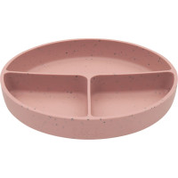 KIKKABOO Platinum Padalinta lėkštė su siurbtuku iš silikono Blush
