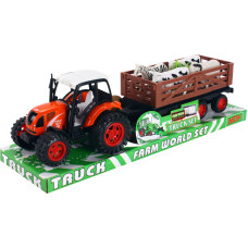 TRAKTOR Z PRZYCZEPĄ I ZWIERZĘTAMI