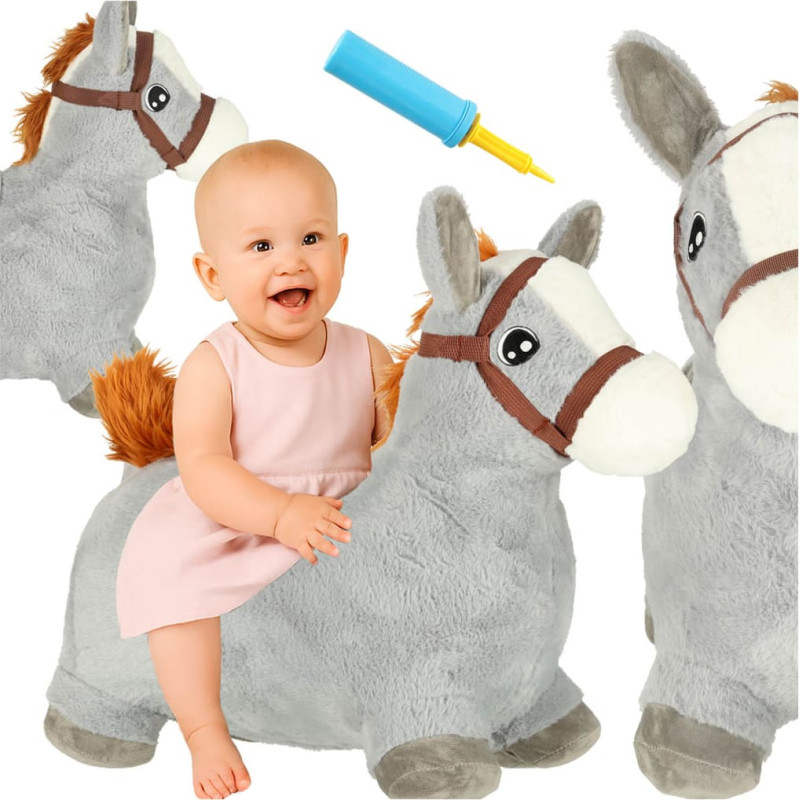 Vaikiškas šokinėjantis arkliukas su pompa