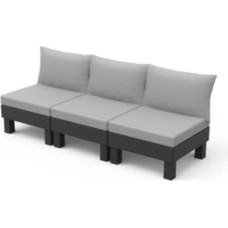 Keter Dārza dīvāns trīsvietīgs Elements 3 Seater pelēks/gai&scaron;i pelēks