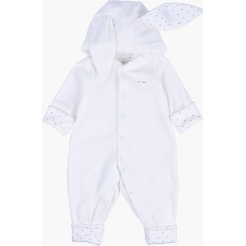 Livly Clothing Plī&scaron;a kombinezons Livly "Plush Bunny Overall" white