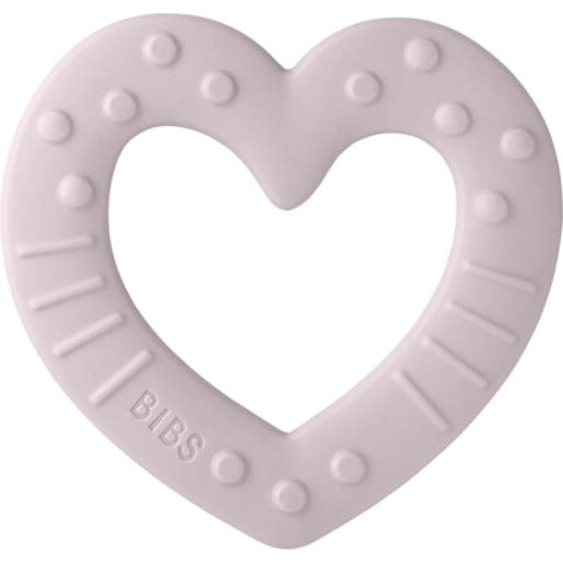 Bibs Teether Baby Bitie Heart Blush