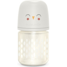 Suavinex Bonhomia 120 ml stikla barošanas pudele ar SX Pro Slow Flow Knupi (Beige)