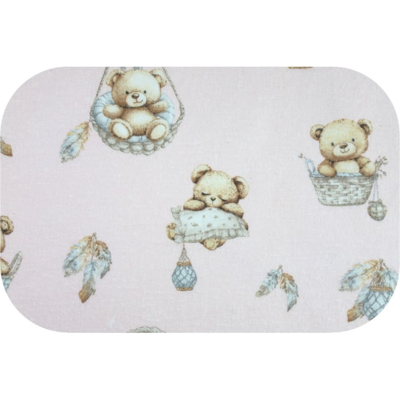 Ega Kids Diaper - 30282 - FLANNEL PRINT - EGA - BEARS in BASKET - PINK - size 70x80 cm