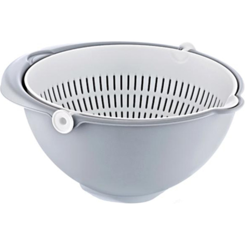 Keeeper Bļoda-caurduris 2in1 Stella 25x25x12cm balta/pelēka