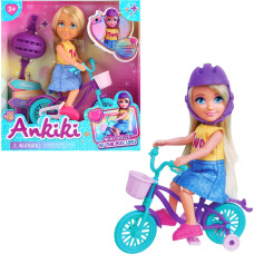 LALKA DZIEWCZYNKA Z KASKIEM NA ROWERZE