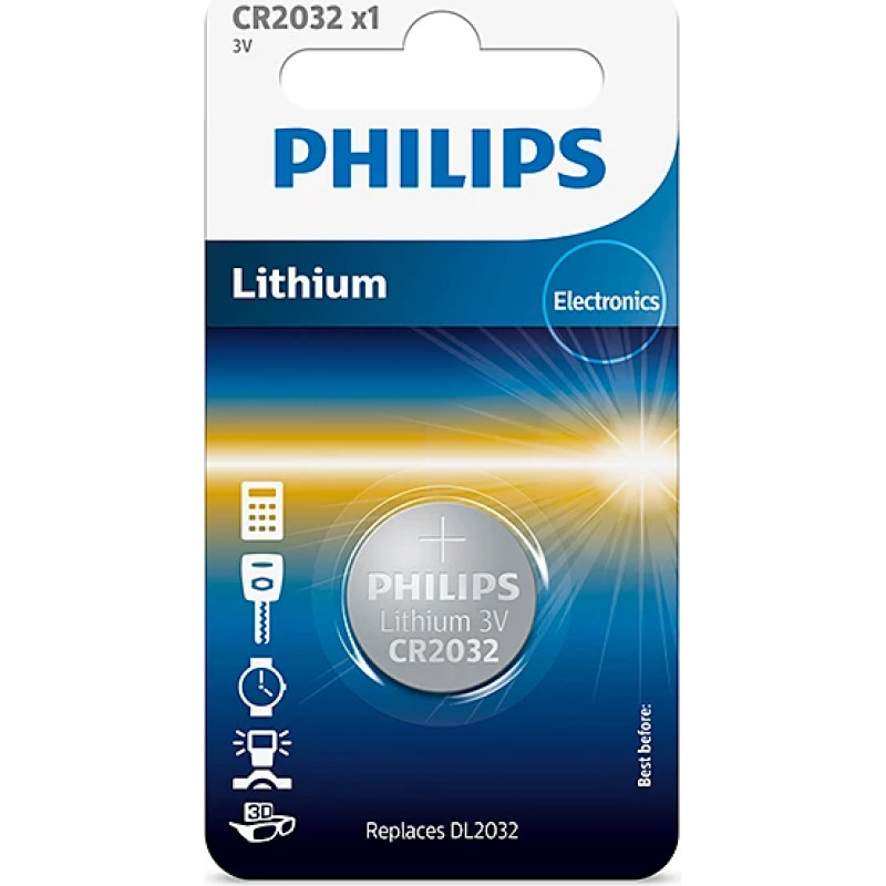 Philips Litija baterija 3V - CR2032/01B