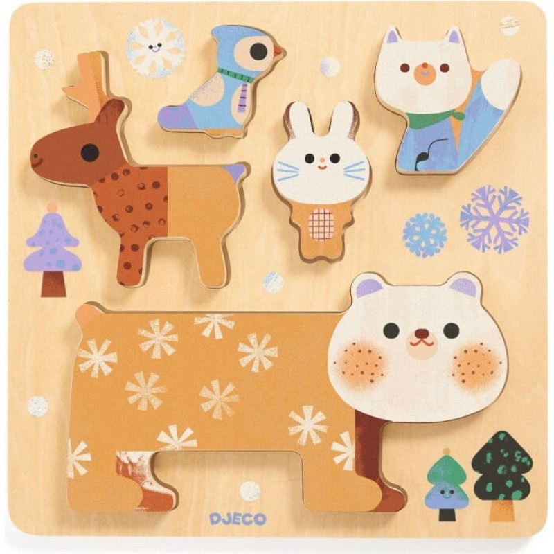 Djeco Medinė dėlionė - Mi&scaron;ko gyvūnai